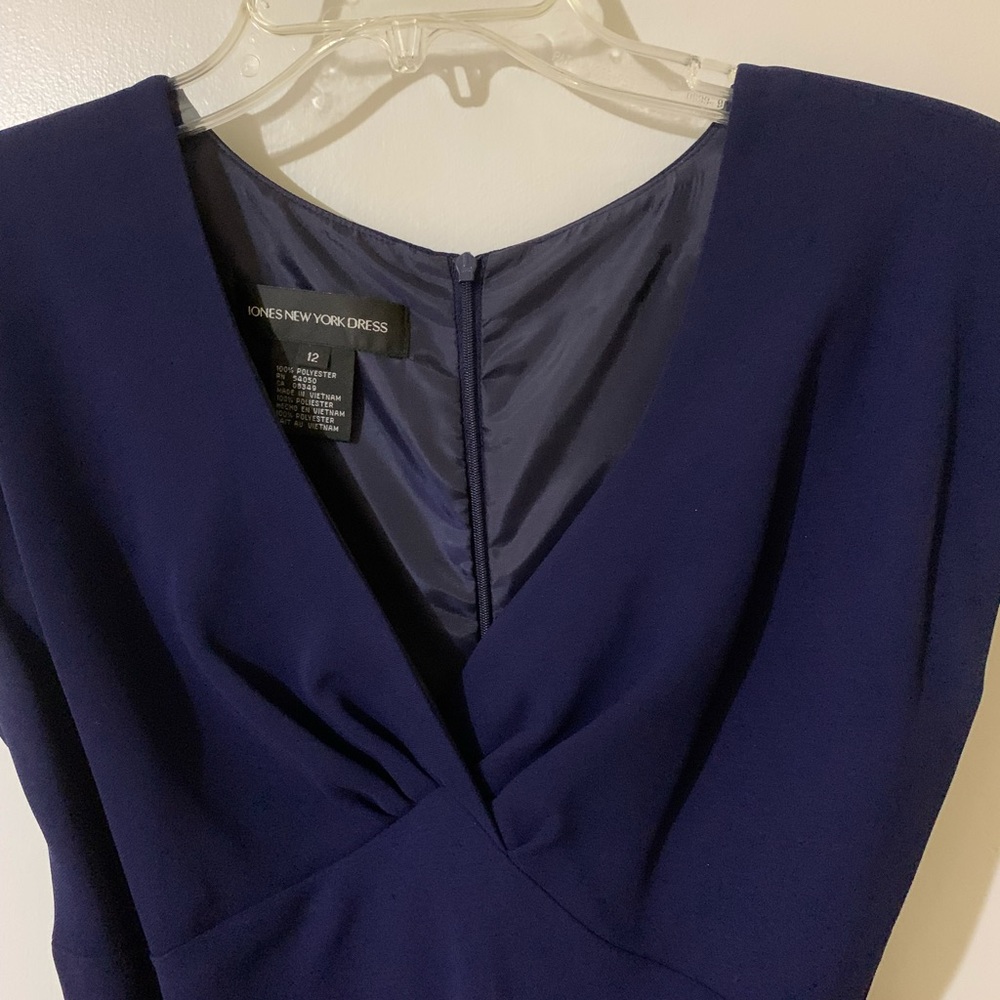 Sapphire blue sleeveless cocktail dress EUC